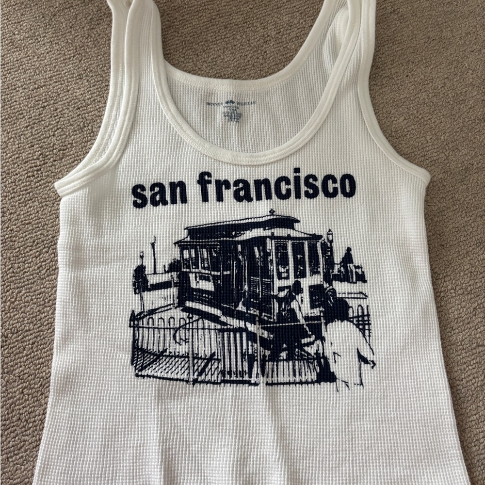Brandy Melville White San Francisco Tank Top